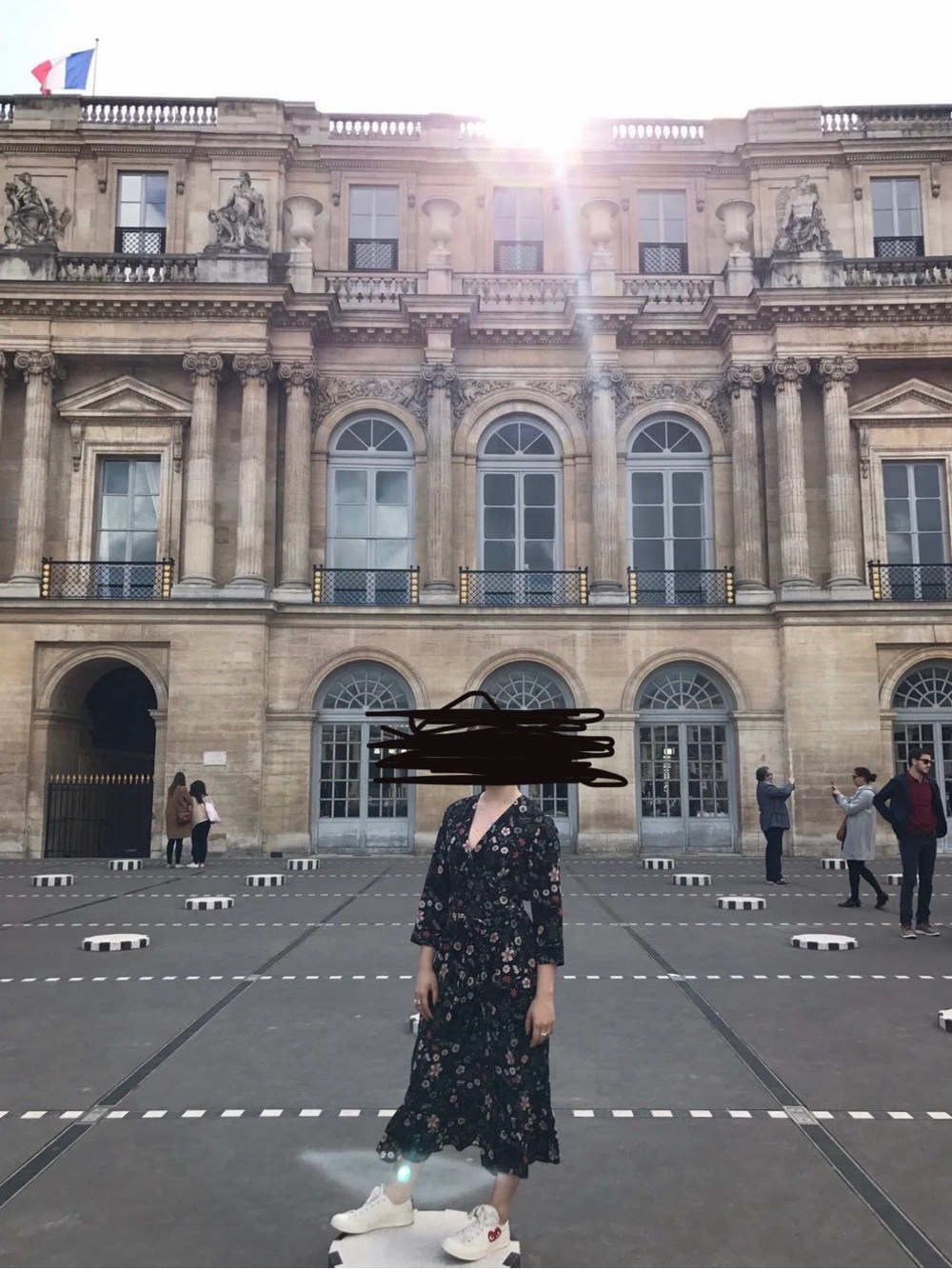 Black Floral Tie-Waist Maxi Dress from Paris